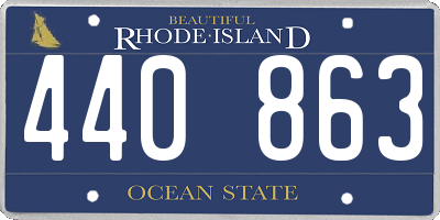 RI license plate 440863