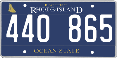 RI license plate 440865