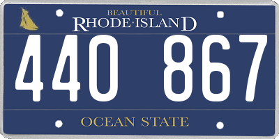 RI license plate 440867