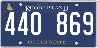 RI license plate 440869
