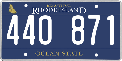 RI license plate 440871