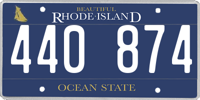 RI license plate 440874