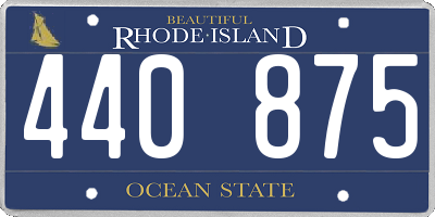 RI license plate 440875
