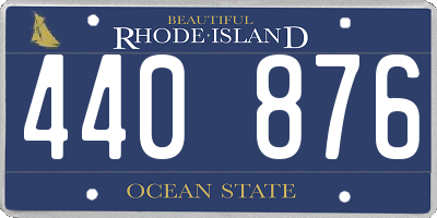 RI license plate 440876