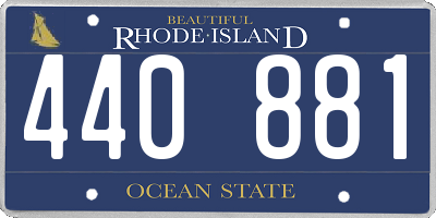 RI license plate 440881