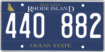 RI license plate 440882