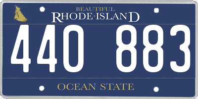 RI license plate 440883