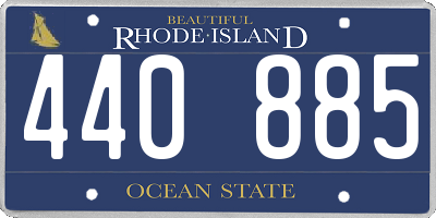 RI license plate 440885
