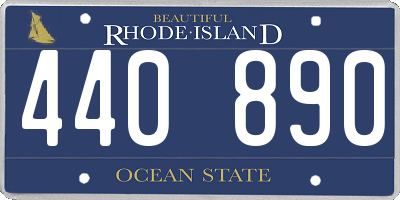 RI license plate 440890