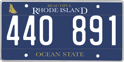 RI license plate 440891