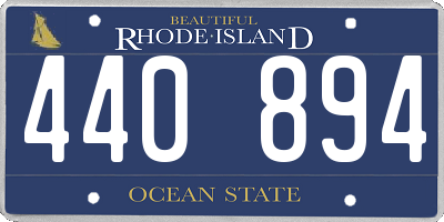 RI license plate 440894