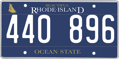 RI license plate 440896