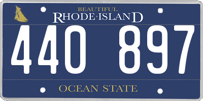 RI license plate 440897