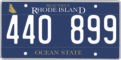 RI license plate 440899
