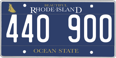 RI license plate 440900