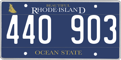 RI license plate 440903