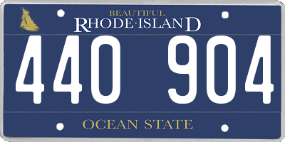 RI license plate 440904
