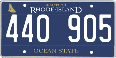 RI license plate 440905