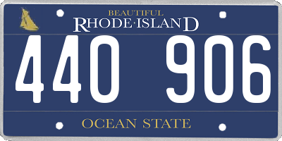 RI license plate 440906