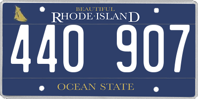 RI license plate 440907