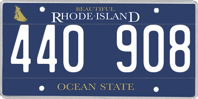 RI license plate 440908