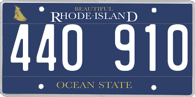 RI license plate 440910