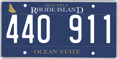 RI license plate 440911