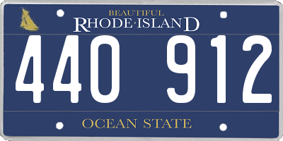 RI license plate 440912