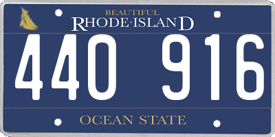 RI license plate 440916