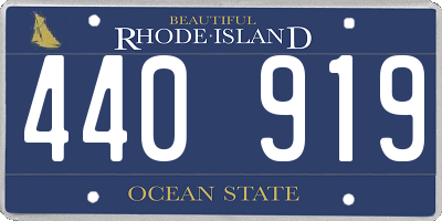 RI license plate 440919