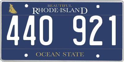 RI license plate 440921