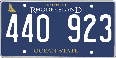 RI license plate 440923