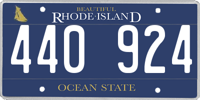RI license plate 440924