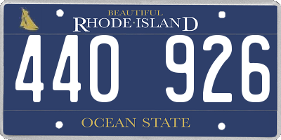 RI license plate 440926