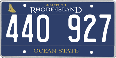 RI license plate 440927