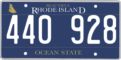 RI license plate 440928