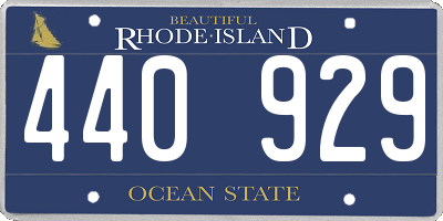 RI license plate 440929