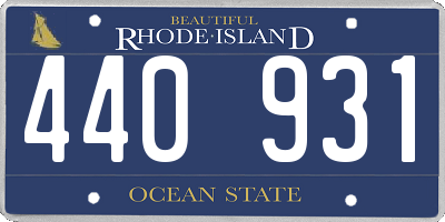 RI license plate 440931