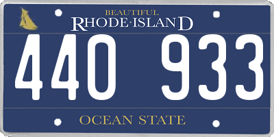 RI license plate 440933
