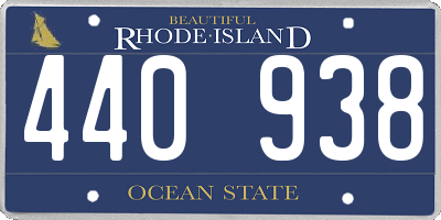 RI license plate 440938