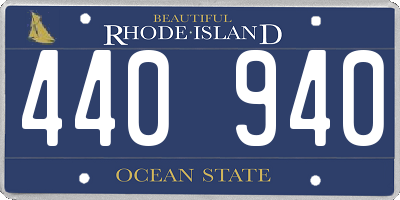 RI license plate 440940