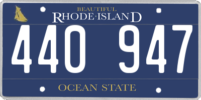 RI license plate 440947
