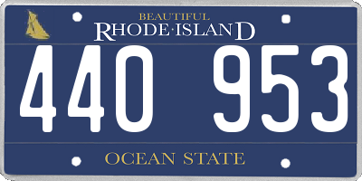 RI license plate 440953