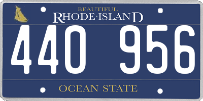 RI license plate 440956