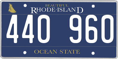 RI license plate 440960