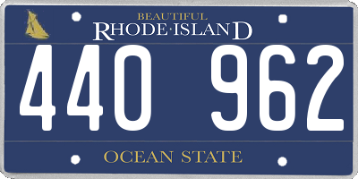 RI license plate 440962