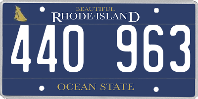 RI license plate 440963