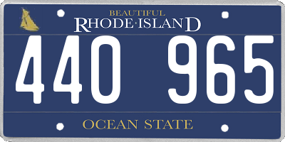 RI license plate 440965