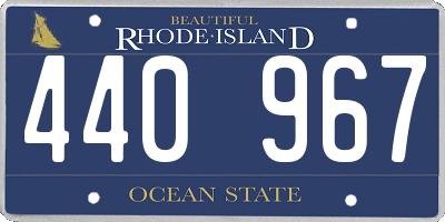 RI license plate 440967