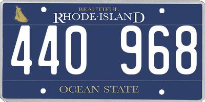 RI license plate 440968